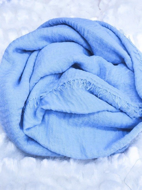 Baby Blue Crinkle Hijab – Um Anas – Islamic clothing, Hijabs