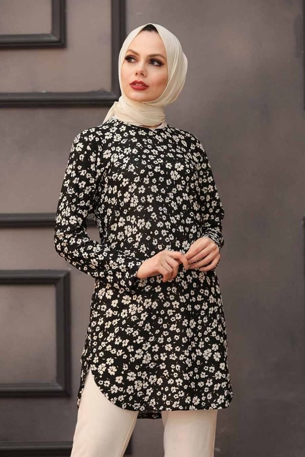 black floral tunic